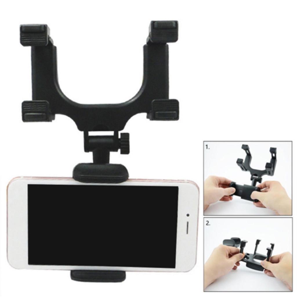 Car rearview mirror phone holder