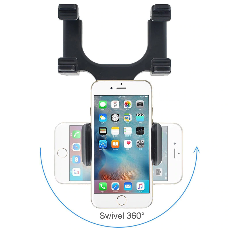Car rearview mirror phone holder