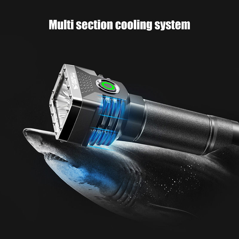 6 Led Portable Flashlight USB Rechargeable 4 Mode Flashlights