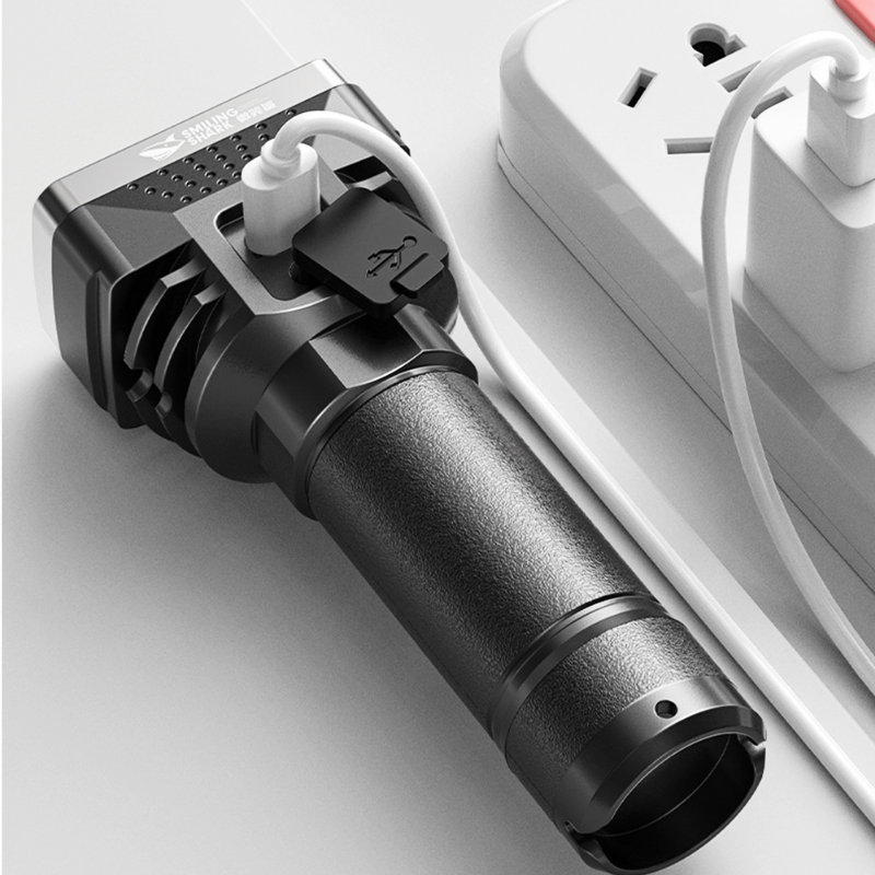 6 Led Portable Flashlight USB Rechargeable 4 Mode Flashlights