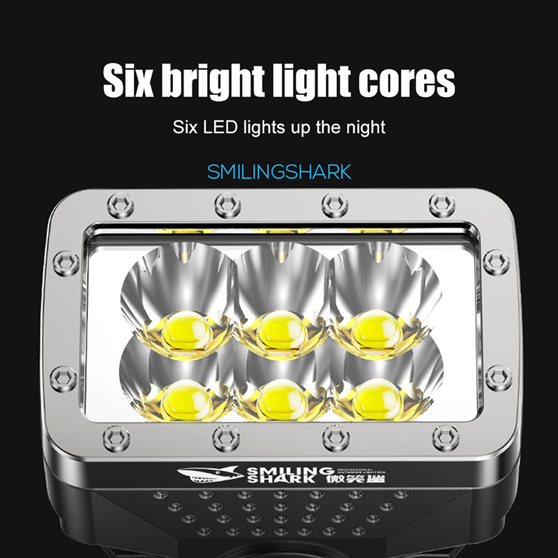 6 Led Portable Flashlight USB Rechargeable 4 Mode Flashlights