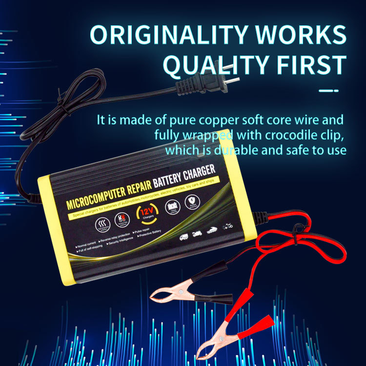 Lead Acid Car Battery Charger 12V 6A Intelligent Repair Charger