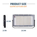 12V LED low voltage floodlight outdoor waterproof 50W 100W with battery alligator clip