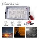 12V LED low voltage floodlight outdoor waterproof 50W 100W with battery alligator clip