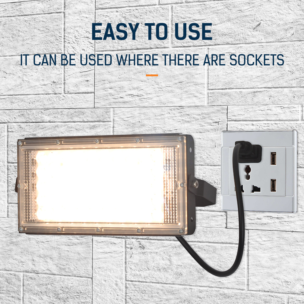 220v 50W US plug LED floodlight IP65 waterproof white light