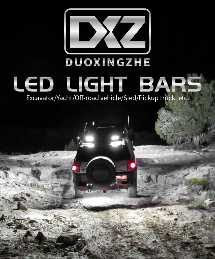 DXZ car LED strip light mini small single row COB 9W work light modified daytime running light motorcycle auxiliary light