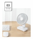 4000MAH Large Capacity Desktop Fan Home Office Silent Desk Fan New USB Charging Student Dormitory Shake Head Small Fan