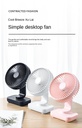 4000MAH Large Capacity Desktop Fan Home Office Silent Desk Fan New USB Charging Student Dormitory Shake Head Small Fan