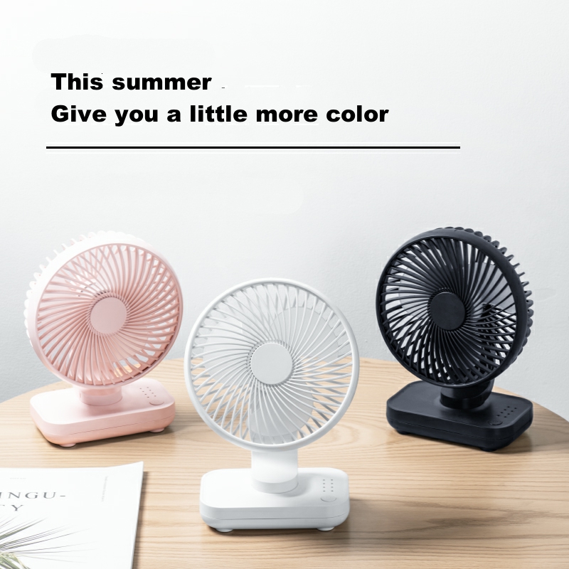 4000MAH Large Capacity Desktop Fan Home Office Silent Desk Fan New USB Charging Student Dormitory Shake Head Small Fan