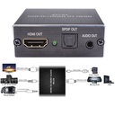HDMI-compatible Audio Extractor + Optical TOSLINK SPDIF + 3.5mm Stereo Audio Converter 4K x 2K Audio Splitter