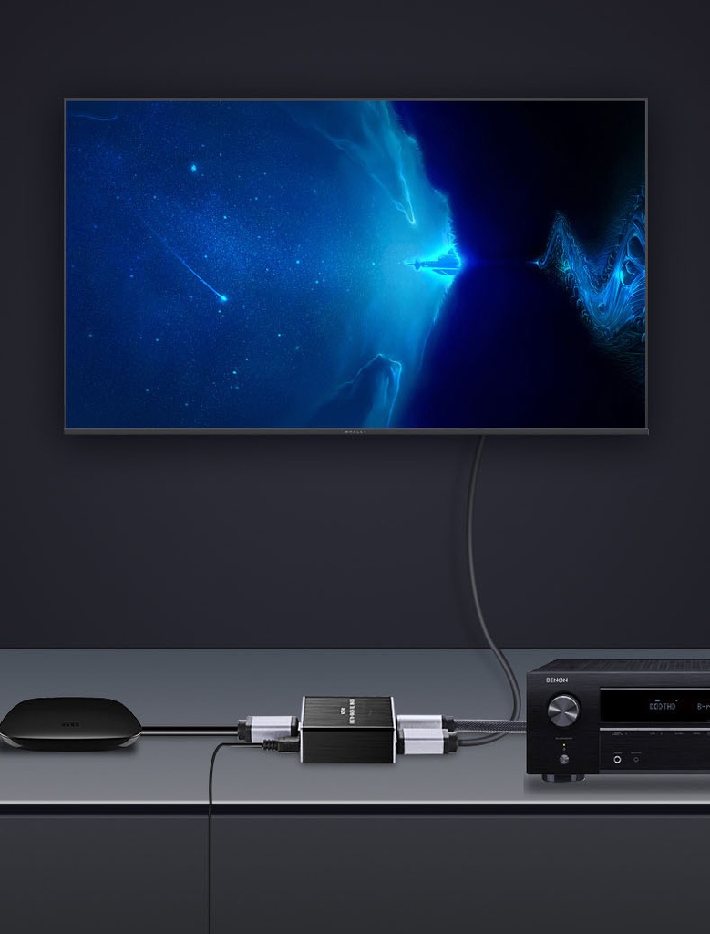 HDMI-compatible Audio Extractor + Optical TOSLINK SPDIF + 3.5mm Stereo Audio Converter 4K x 2K Audio Splitter