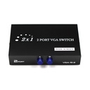 2 in 1 Out 2 Port VGA Selector Box VGA/SVGA Manual Sharing Selector Switch Box Switcher Splitter