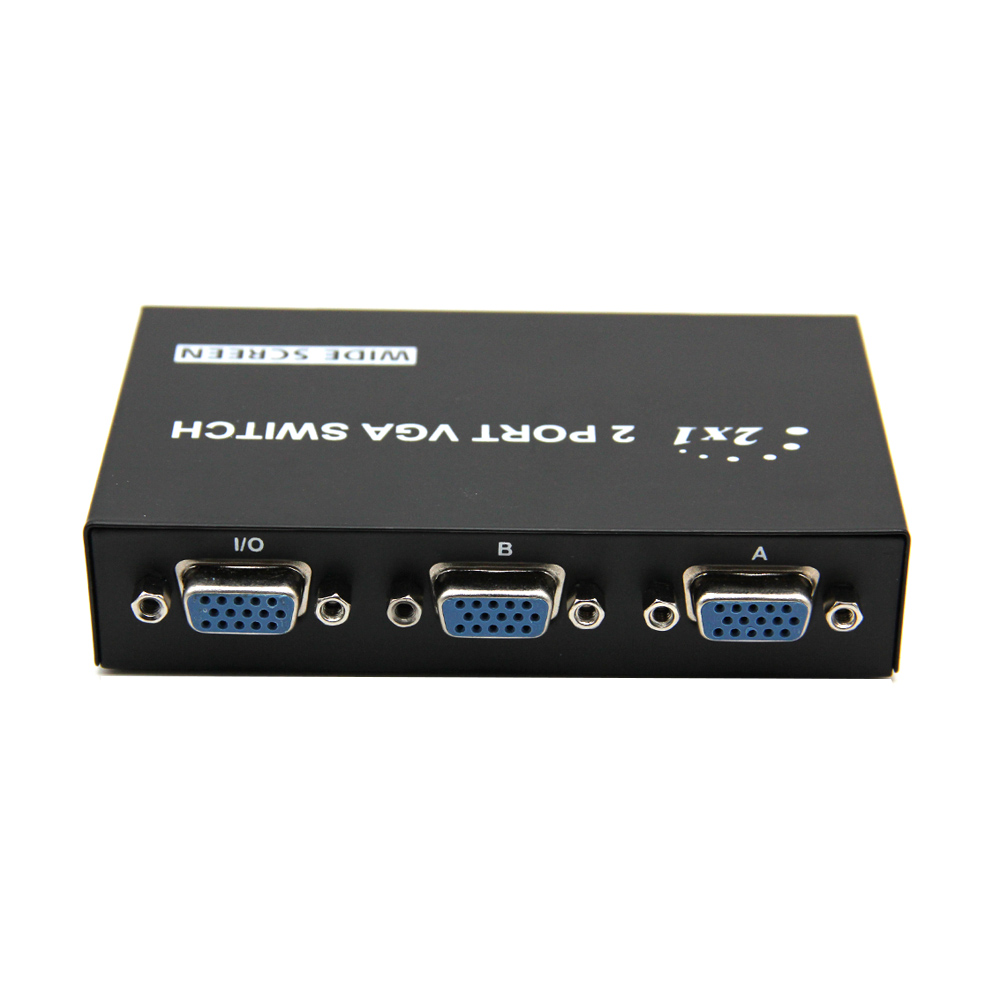 2 in 1 Out 2 Port VGA Selector Box VGA/SVGA Manual Sharing Selector Switch Box Switcher Splitter