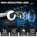 1080P Autofocus Web Camera With Microphone USB Led Fill Light Mini Cam