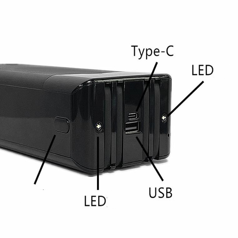 14-section PD fast charging Diy 18650/18700/20700/21700 batteries power bank removable shell case with 4 charging cable (without batteries)