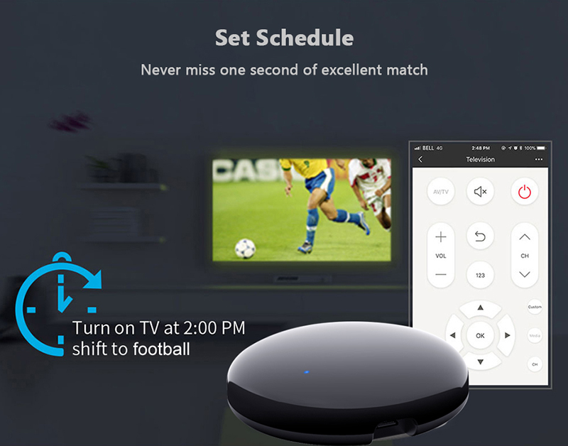 Tuya WiFi IR Remote Control for Air Conditioner, TV, Smart Home Infrared Universal Remote Controller