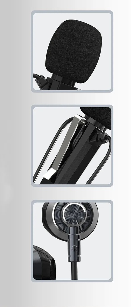KT-01 HiFi Earphone Wired with Microphone Noise Cancelling In Ear Headset Bass Earbuds for Games Karaoke Live Music