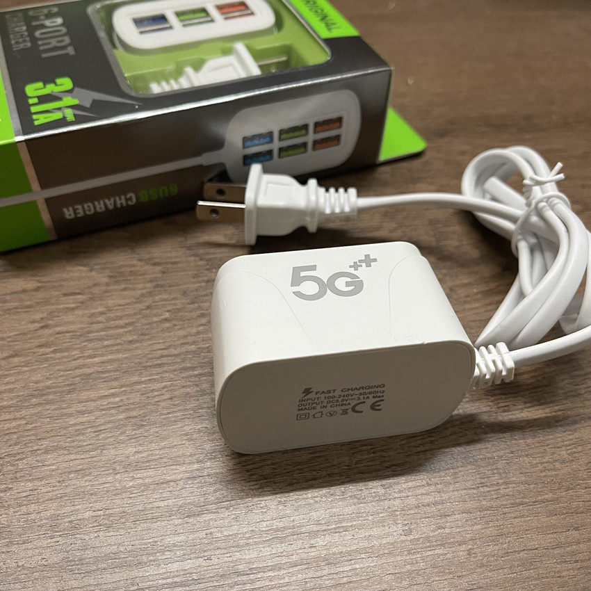 mobile phone universal charger 6usb multi-port charging head plug 3.1a socket