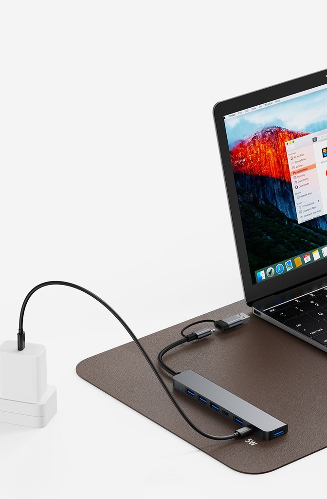 USB3.0+Type-c docking station seven-in-one USB 3.0 hub