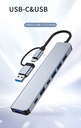 USB3.0+Type-c docking station seven-in-one USB 3.0 hub