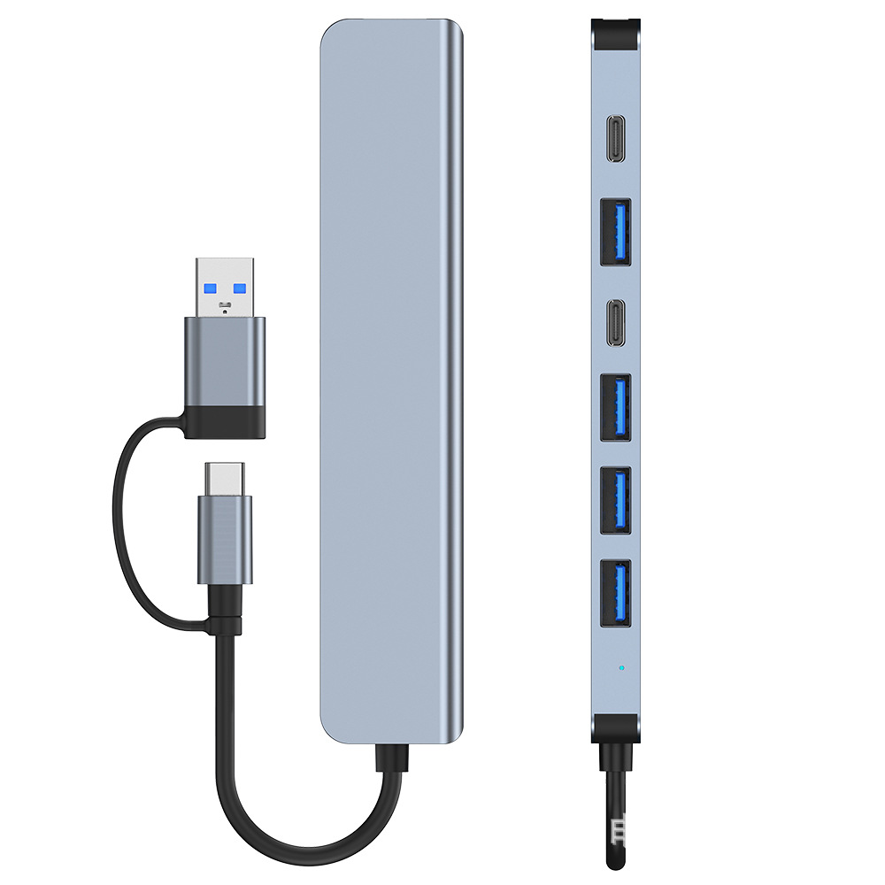 USB3.0+Type-c docking station seven-in-one USB 3.0 hub