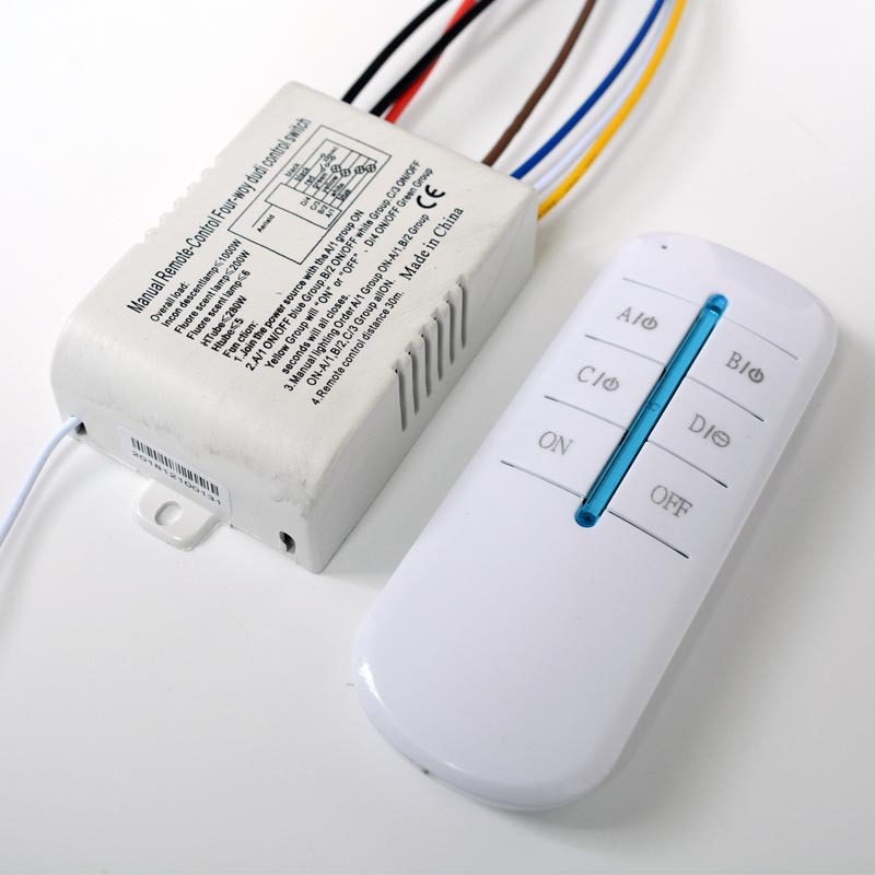 220V Four-way wireless remote control lighting switch
