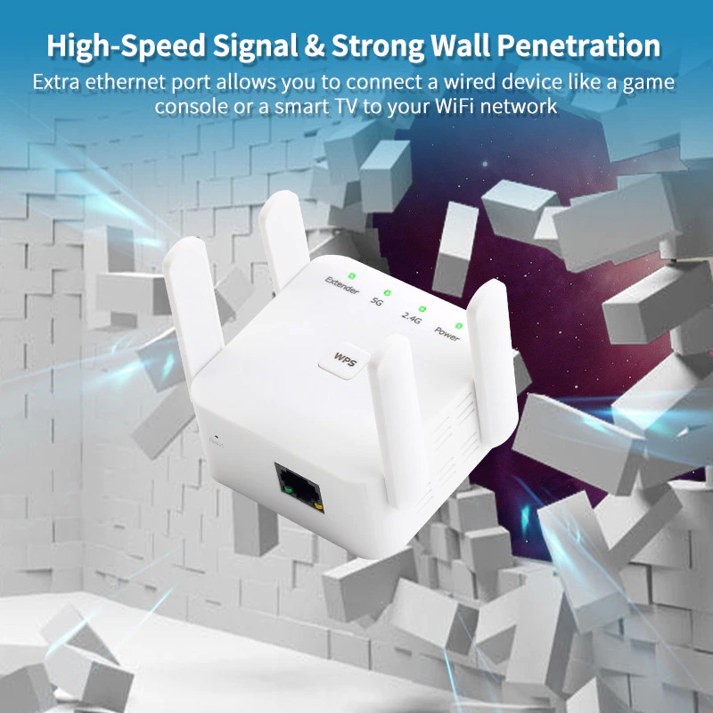 AC1200M Dual Frequency WIFI Network Repeater 5G/2.4G Wireless Signal Extender Amplifier