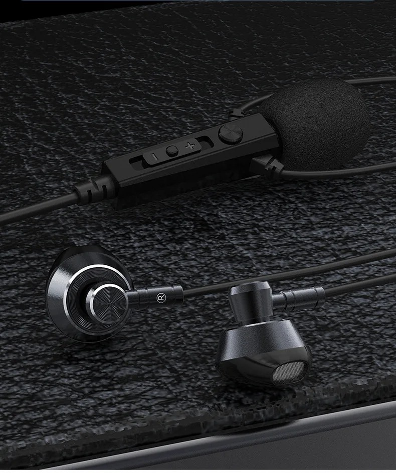 KT-01 HiFi Earphone Wired with Microphone Noise Cancelling In Ear Headset Bass Earbuds for Games Karaoke Live Music