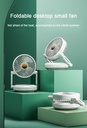 3 Speeds Adjustable Desktop Table Rechargeable Cooling Fan Mini Fan 90 Auto-Oscillating Portable Air Circulator Fan with Night Light