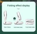 3 Speeds Adjustable Desktop Table Rechargeable Cooling Fan Mini Fan 90 Auto-Oscillating Portable Air Circulator Fan with Night Light