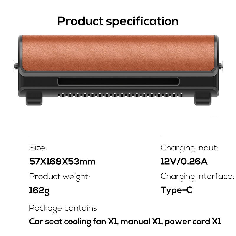 Car Cooling Fan Car Seat USB Fans 3 Speeds Strong Wind Interior Rear Headrest Cooler Fan Low Noise Auto Rear Seat Creative Fans