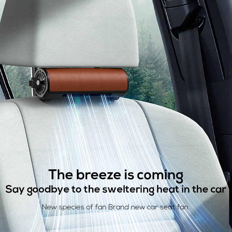 Car Cooling Fan Car Seat USB Fans 3 Speeds Strong Wind Interior Rear Headrest Cooler Fan Low Noise Auto Rear Seat Creative Fans