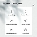 Car Cooling Fan Car Seat USB Fans 3 Speeds Strong Wind Interior Rear Headrest Cooler Fan Low Noise Auto Rear Seat Creative Fans