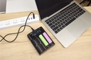 4 Slots Lithium Battery USB Smart Battery Charger Li-ion MH/Ni CD AAAA AAA AA A SC C F6 Batteries Universal Charger LCD Display