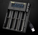 4 Slots Lithium Battery USB Smart Battery Charger Li-ion MH/Ni CD AAAA AAA AA A SC C F6 Batteries Universal Charger LCD Display