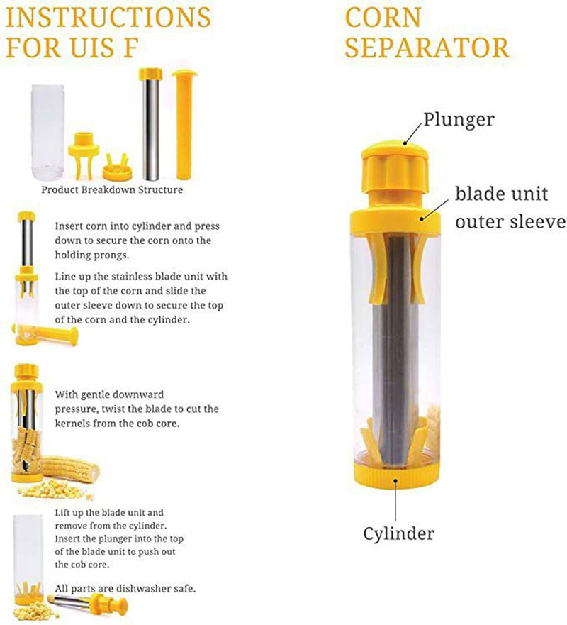 Corn stripper corn peeler corn cutting and peeling