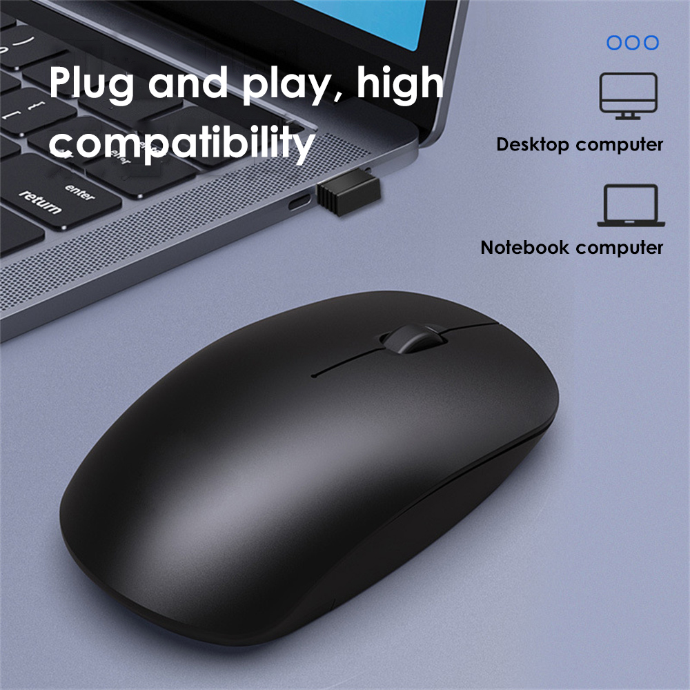Bluetooth or 2.4G Wireless Mute Mouse No Delay Lightweight High Sensitivity 2.4GHz Wireless Office Mouse