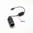 5V 2A USB To 12V Car Plug Socket