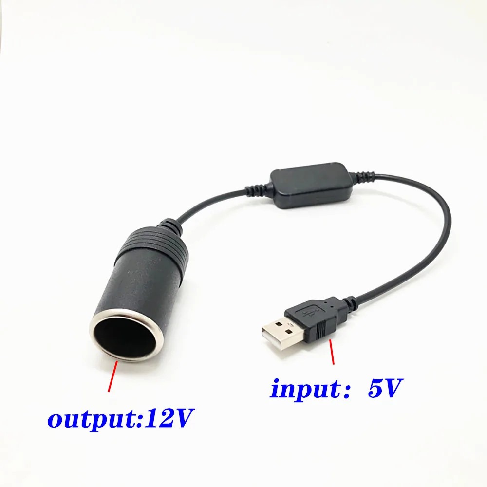 5V 2A USB To 12V Car Plug Socket