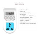 Multi-purpose socket controller timing switch socket digital timer plug