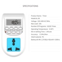 Multi-purpose socket controller timing switch socket digital timer plug