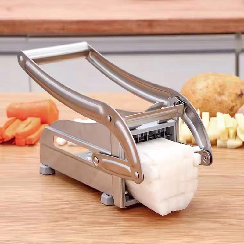 Stainless Steel Potato Cutter Manual Vegetable Cutter Potato Chips Maker French Fries Cutter Machine Potato Slicer Kitchen Tools