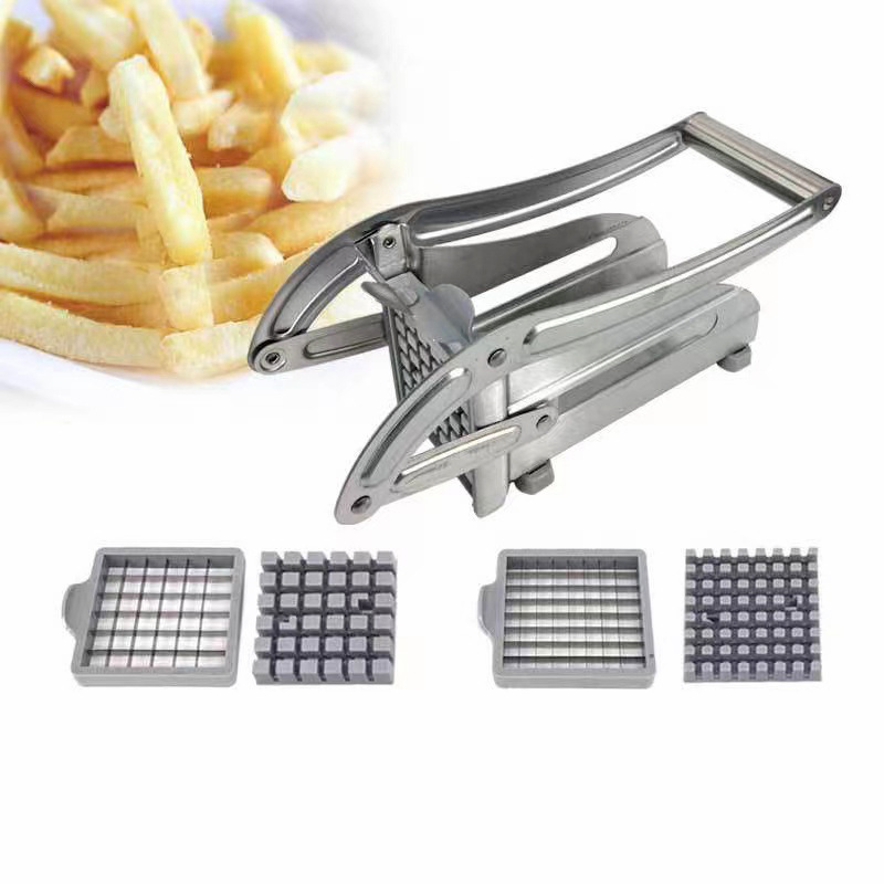 Stainless Steel Potato Cutter Manual Vegetable Cutter Potato Chips Maker French Fries Cutter Machine Potato Slicer Kitchen Tools