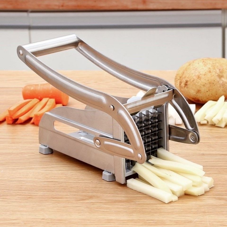 Stainless Steel Potato Cutter Manual Vegetable Cutter Potato Chips Maker French Fries Cutter Machine Potato Slicer Kitchen Tools