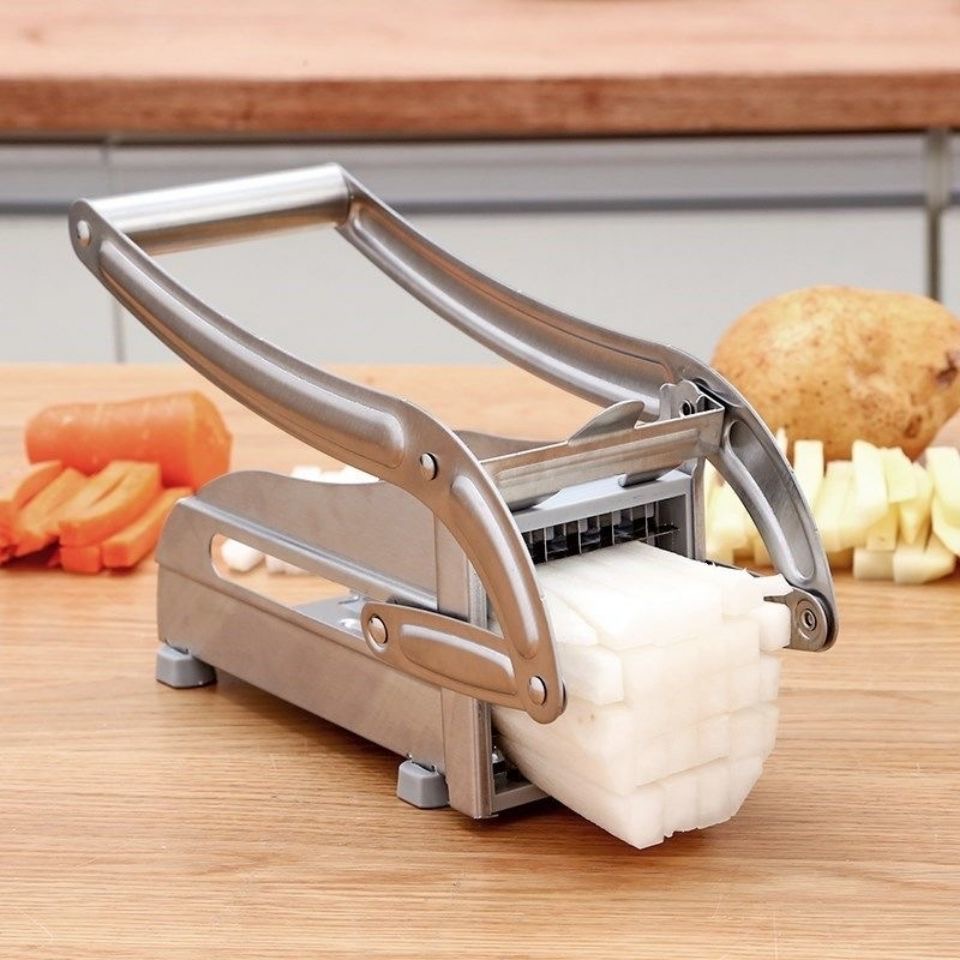 Stainless Steel Potato Cutter Manual Vegetable Cutter Potato Chips Maker French Fries Cutter Machine Potato Slicer Kitchen Tools