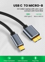 Micro B USB C 3.0 Cable Type-C to USB 3.0 Micro B Connector 5Gbps Cable