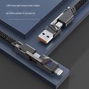 Four-in-one data cable two-to-two PD 100W fast charging cable zinc alloy braided charging cable