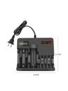 Intelligent multi-slot 3.7V 4.2V lithium battery charger 18650, 26650, 21700, 32650, 14500, 16340,  AA, AAA 9v battery charger