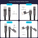 Four-in-one data cable two-to-two PD 100W fast charging cable zinc alloy braided charging cable