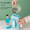Two-in-one Ice Cube Mold Removable Storage Box Stretched Round Ice Cube Tray Cube Makers DIY Ice Mould